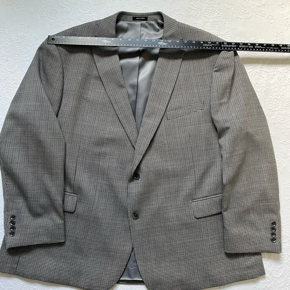 Jean Paul Germain Sport Coat LONDON Blazer Men’s 54R Gray Wool Houndstooth